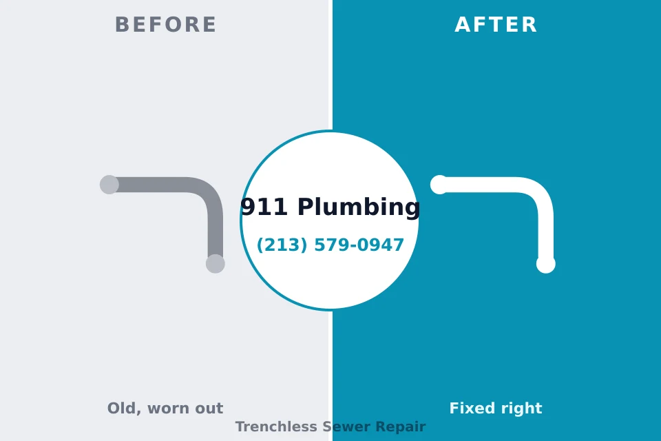 Before and after: plumbing repair Verandah, FL